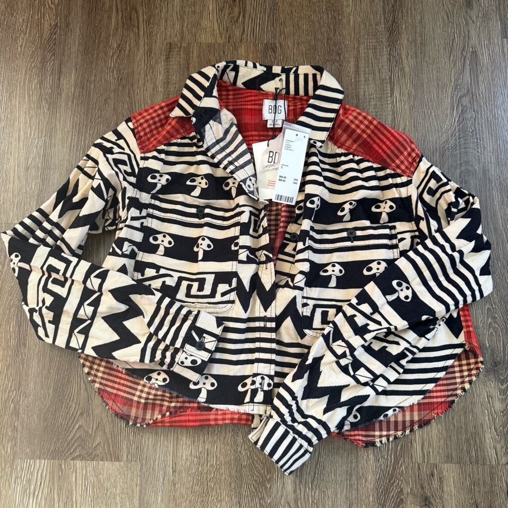 BDG Urban Outfitters Mushroom Corduroy Button Up